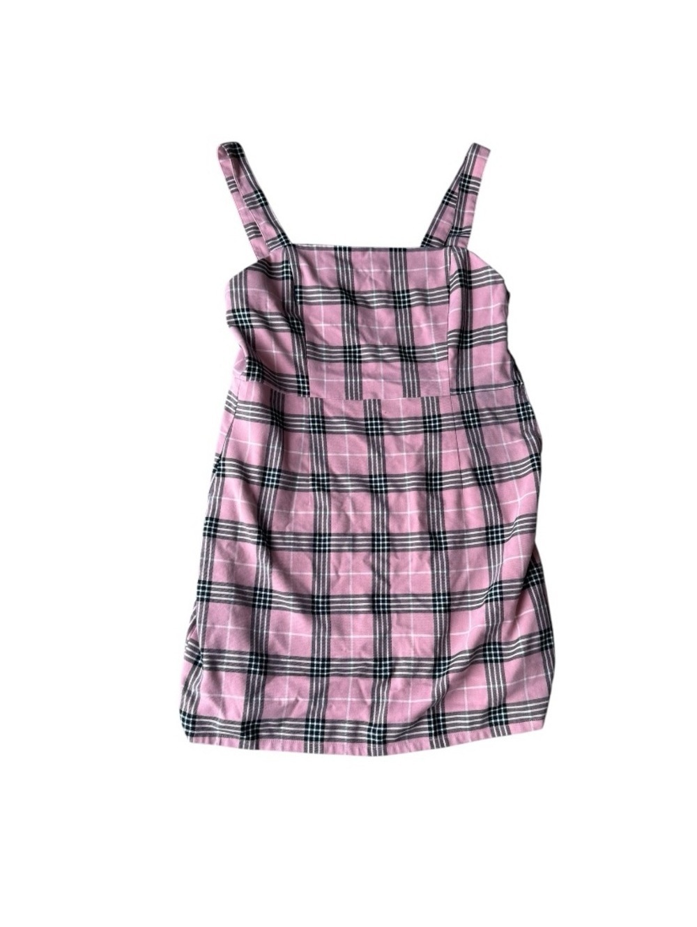 divided y2k plaid dress